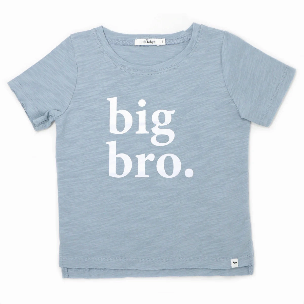 VentilatedKnit Moon Cool Raw Edge Tee "big bro." White Ink - Fog