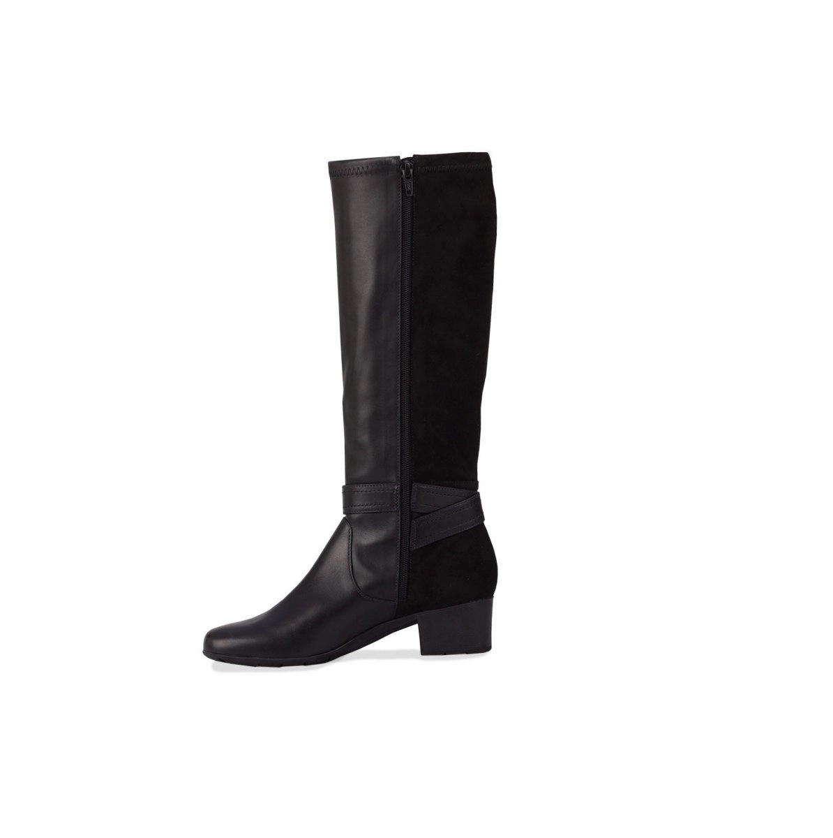 Ros Hommerson Max Medium Shaft Women's Inside Zipper Boot In Black Mud Resistant Winter Walker Cozy And Warm