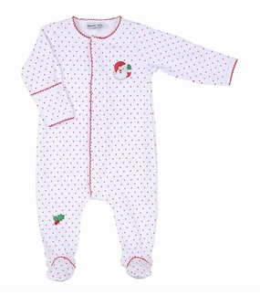 GridTexture QuickRelease Closure Winking Santa Embroidered Footie