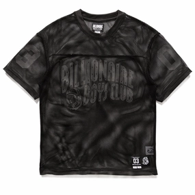 Global Cool british retro Billionaire Boys Club Varsity Knit Football Jersey - Black