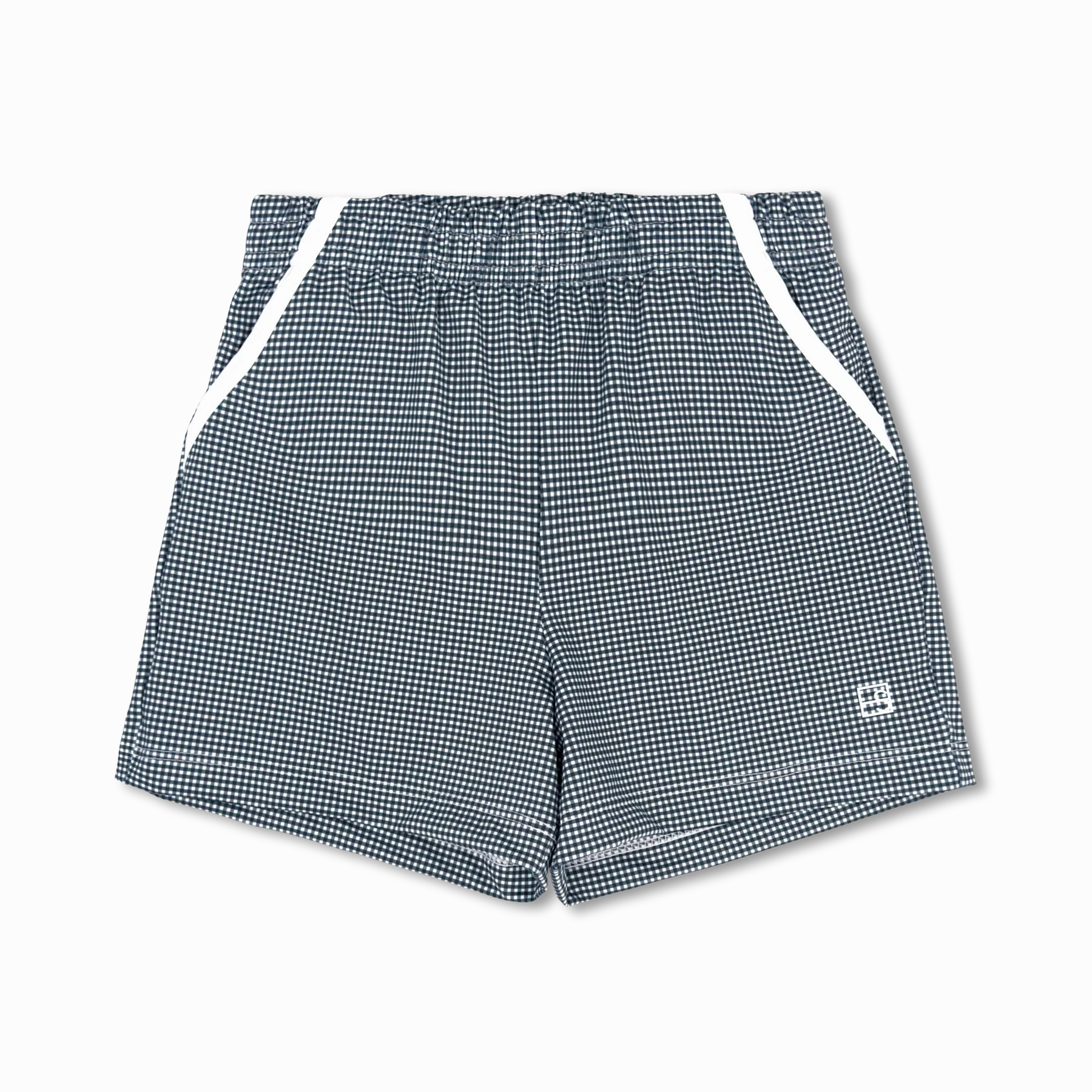 NonIrritating Nathan Short, Nantucket Navy Minigingham, Pure Coconut