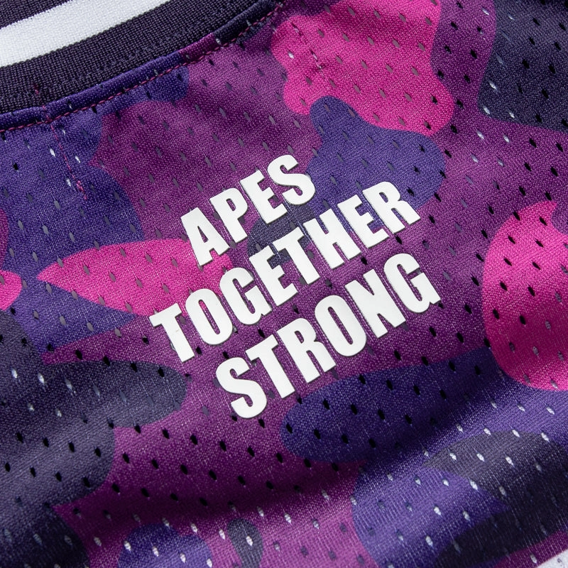 Glam Night A Bathing Ape Color Camo Basketball Tank Top - Purple