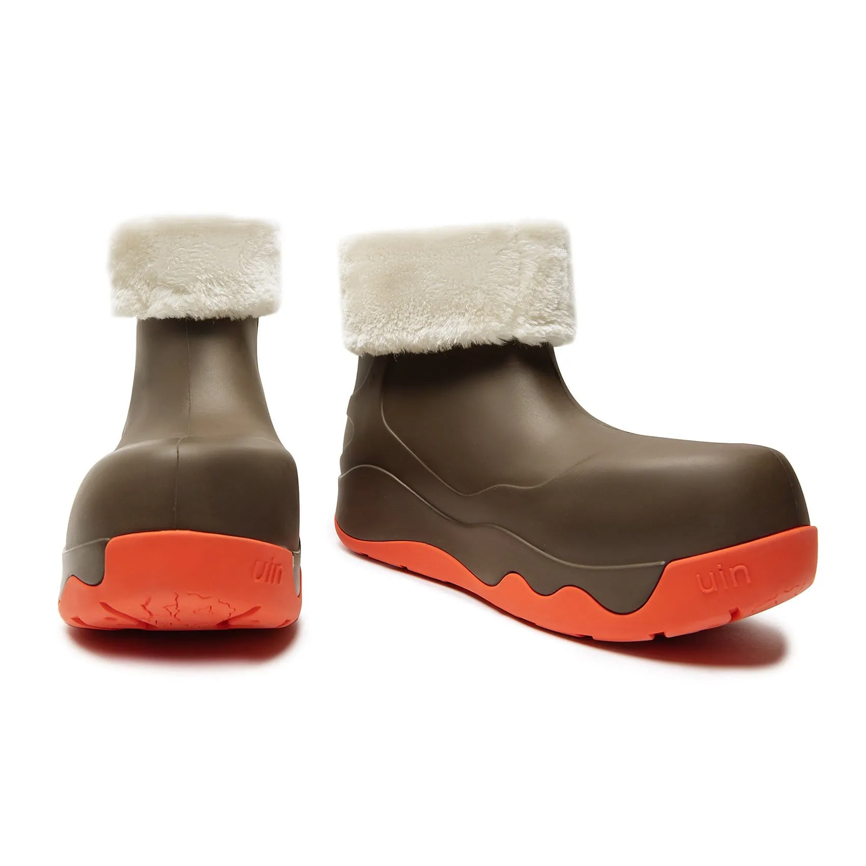 Chocolate Navarra Boots with Napped Linings Women Practical Use