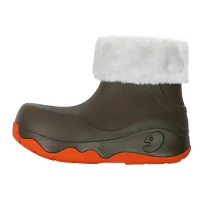 Chocolate Navarra Boots with Napped Linings Women Ankle Lock Anti Odor Cold Climate