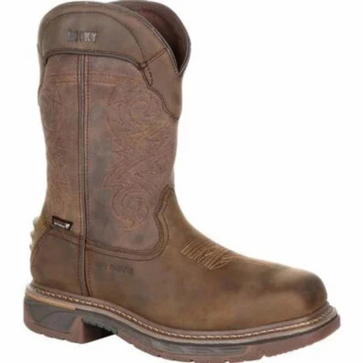 Rocky Iron Skull Men's Internal Met Guard Western Boots Rkw0288 In Brown Comfort Lining Cold Weather Commuter