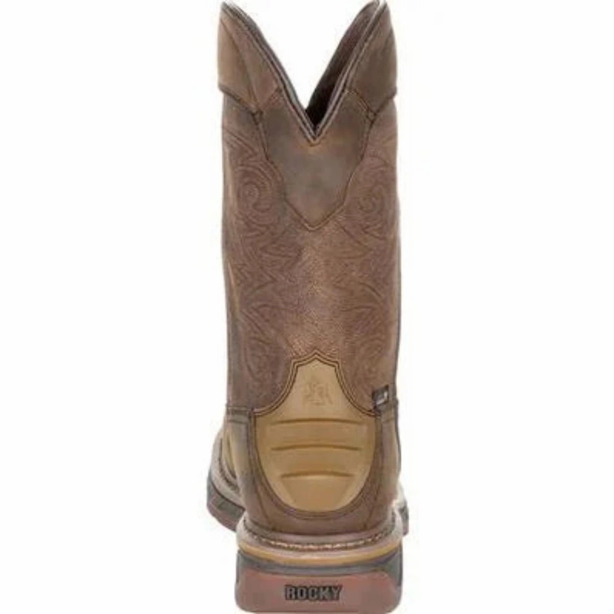 Rocky Iron Skull Men's Internal Met Guard Western Boots Rkw0288 In Brown Non Marking Tread