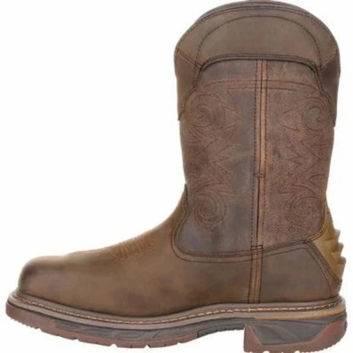Comfortable Sockliner Flexible Rocky Iron Skull Men's Internal Met Guard Western Boots Rkw0288 In Brown