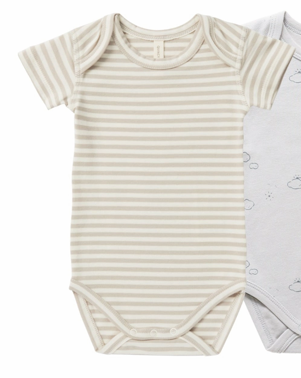 Short Sleeve Bodysuit || Ash Stripe FlexFitTechnology Suburb Ease