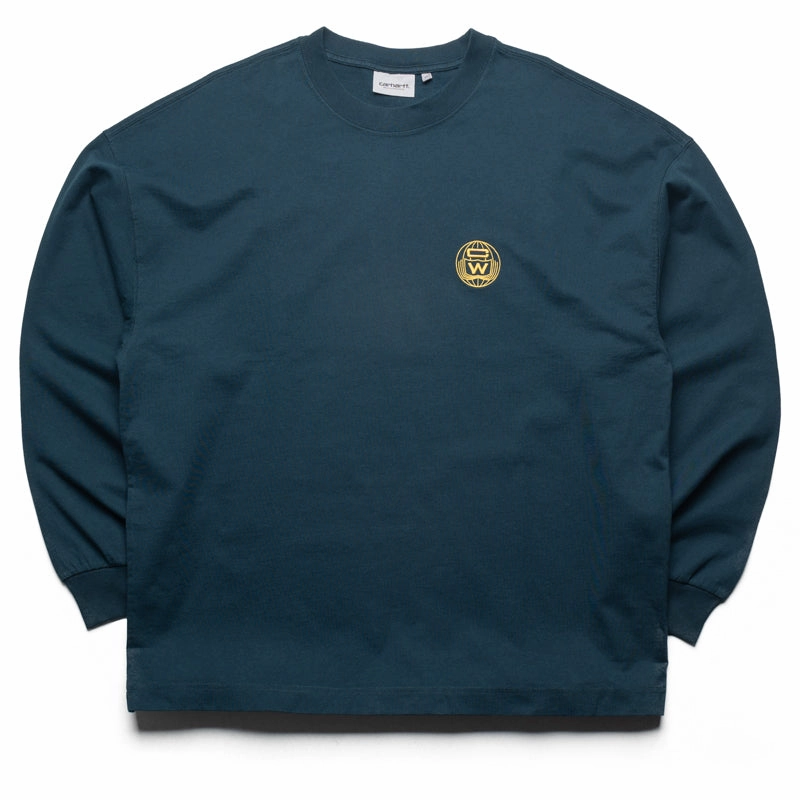 Urban Cool Carhartt WIP World Class L/S Tee - Deep Lagoon