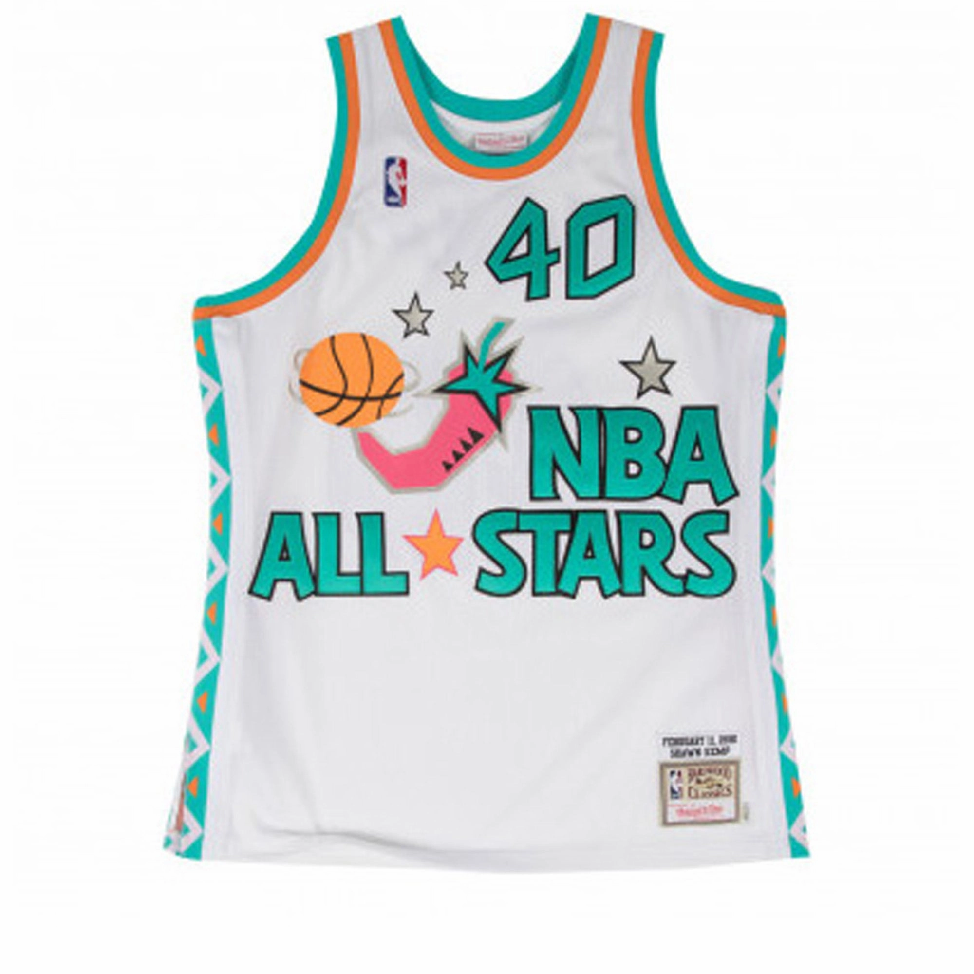 Royal Mode Mitchell & Ness Shawn Kemp Authentic Jersey 1996 All Star - White