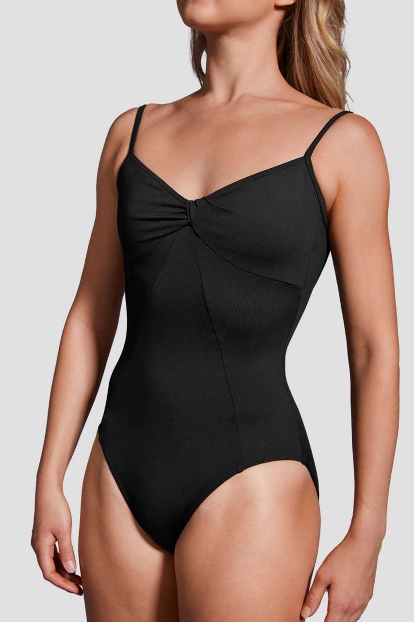 Ladies Mirella Black Label Twist Camisole Leotard AntiSagFabricTech Easy to move in