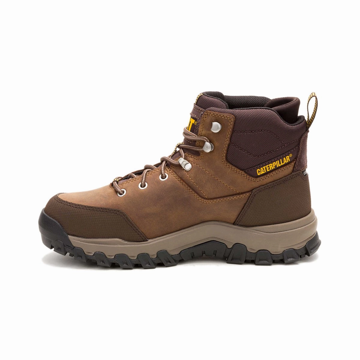 Shock Absorbing Urban Traveler Caterpillar Men's Threshold Rebound Hiker Waterproof Steel Toe Work Boot (P91784) In Bison
