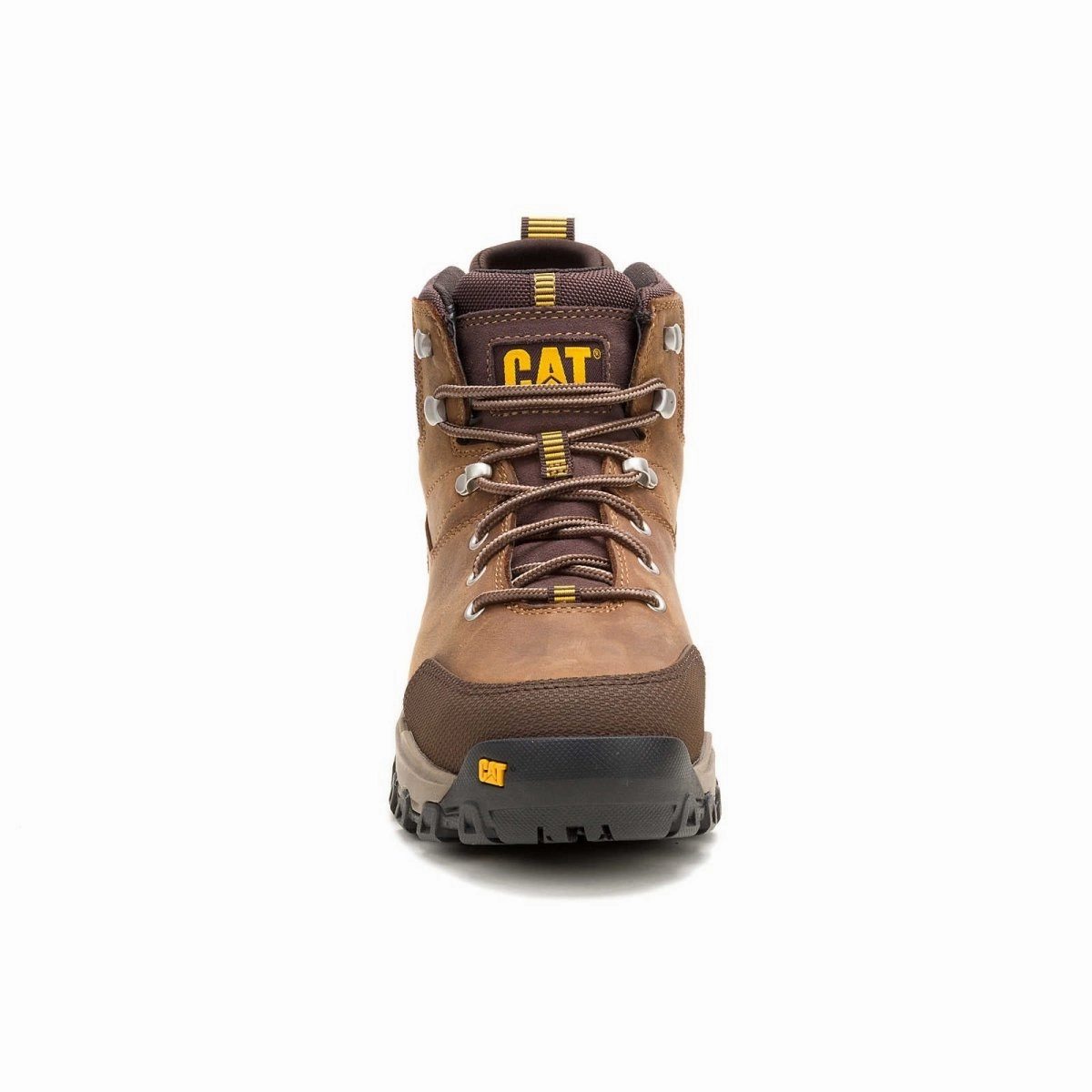 Caterpillar Men's Threshold Rebound Hiker Waterproof Steel Toe Work Boot (P91784) In Bison All Weather Snow Trekker Tough Weather