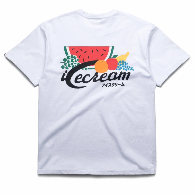 Ice Cream Fruits Of Labor Tee - White AntiPillingFabric AntiSnag Threading