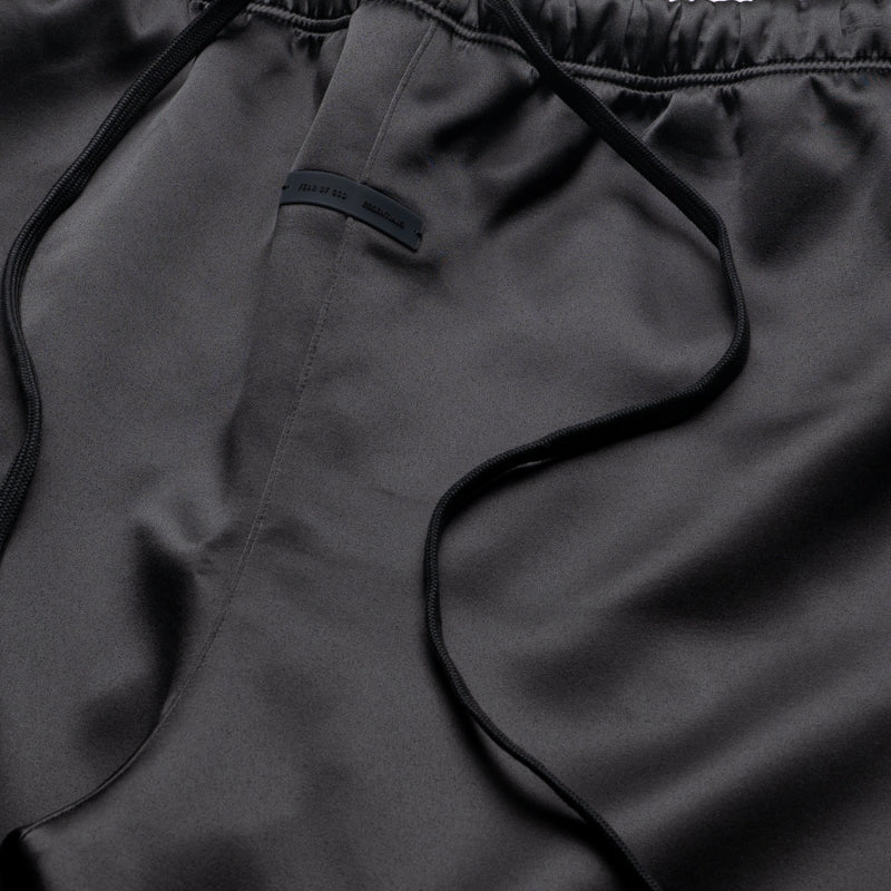 Fear Of God Essentials Bonded Satin Relaxed Track Pants - Jet Black ZeroRestrictionMobility Elegant Top