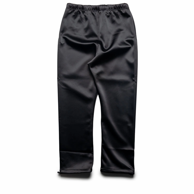 Fear Of God Essentials Bonded Satin Relaxed Track Pants - Jet Black Magnetic Closure