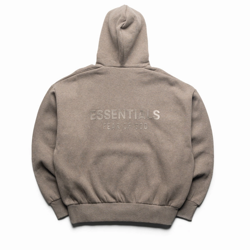 Magnetic Closure Fear Of God Essentials Classic Fit Fleece Hoodie - Homestead Heather