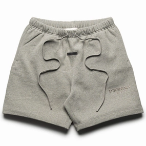 Fear Of God Essentials Soccer Fleece Shorts - Concrete Heather Flexible Material