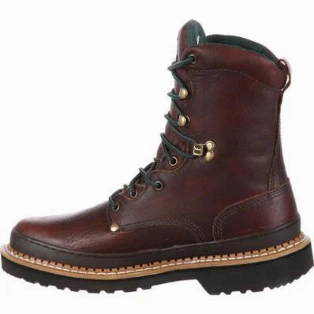 Graduate Georgia Boot Giant Men's Steel Toe Work Boots G8374 In Brown