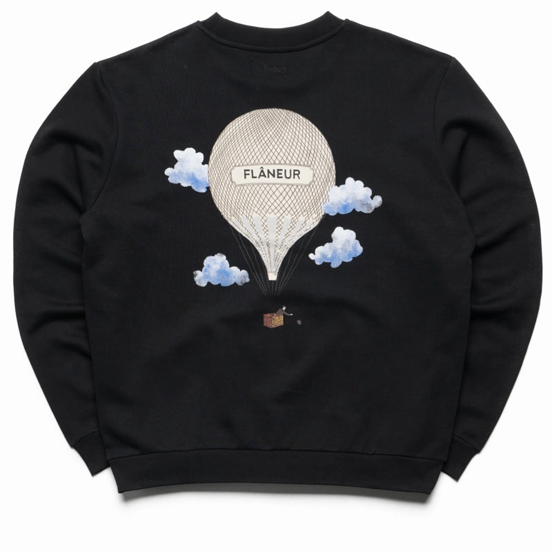 Light Sweatshirt Flaneur Aeronautique Sweater - Black