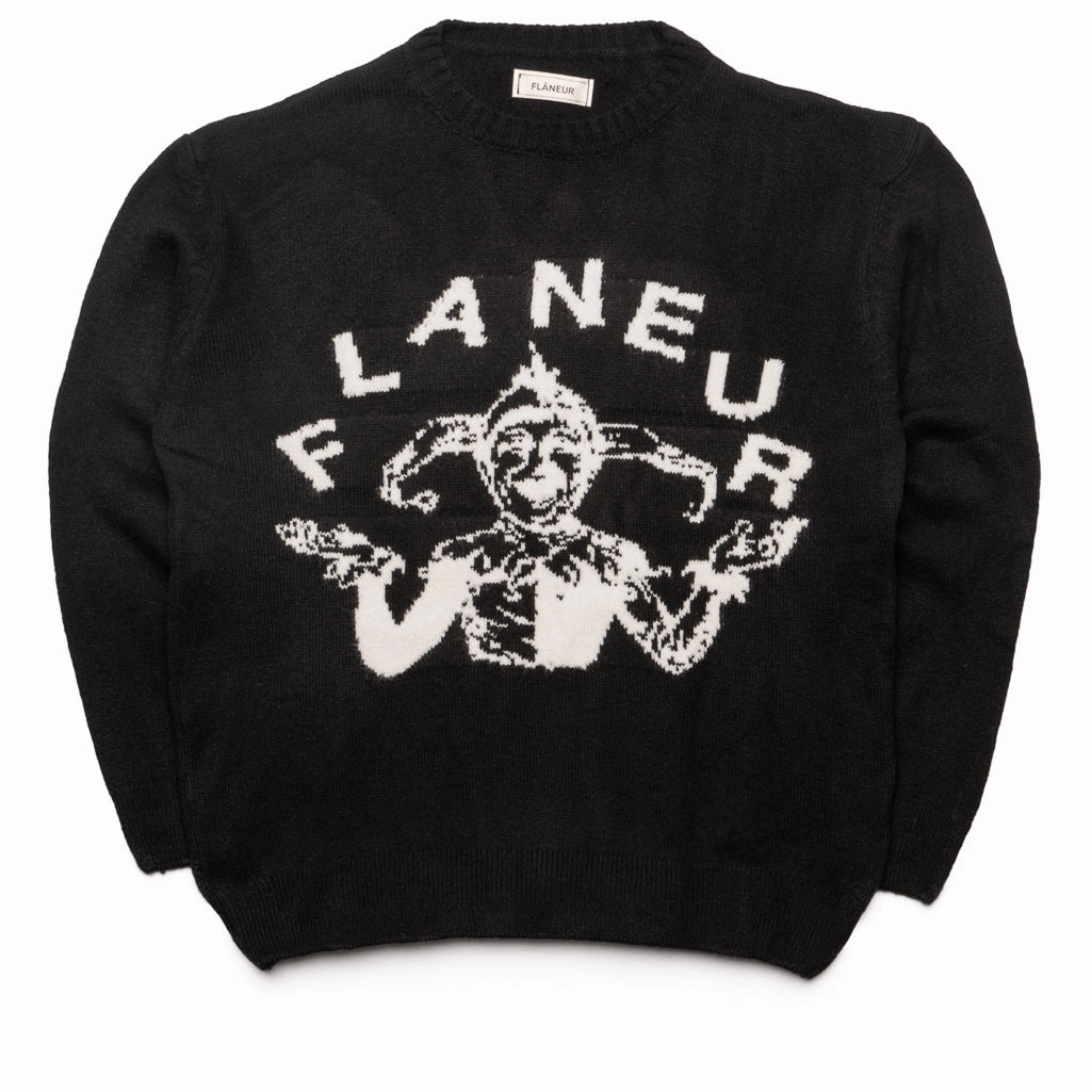 Flaneur Arlequin Sweater - Black Ergonomic Cut Sporty Gear