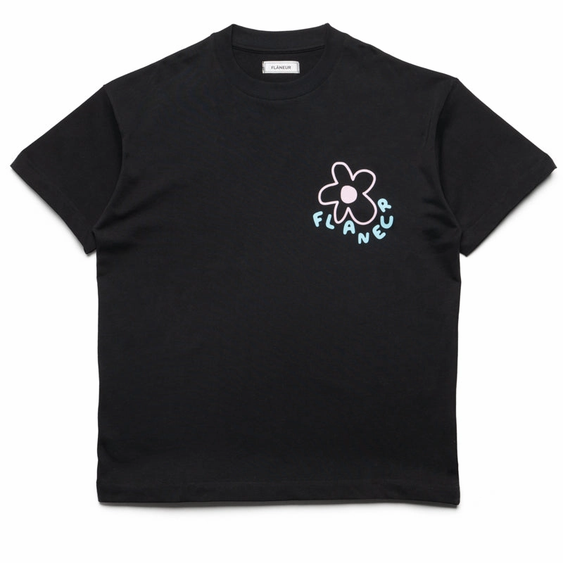Flaneur Blossom Tee - Black Earth Fit Day Off