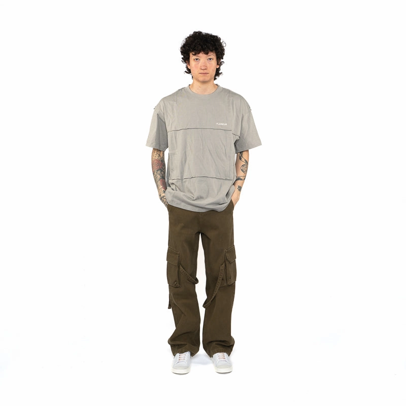 Flaneur Cut & Sew Tee - Concrete Grey New Yorker Linen Soul
