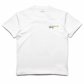 Flaneur Lanterns Of Love Tee - White ThermalRegulating Fabric
