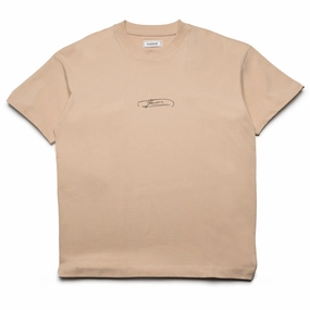 Flaneur Letter Tee - Tan Professional Fit