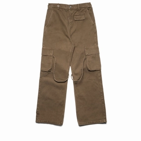 Flaneur Phone Pocket Cargo Trousers - Army Green Soft Core ButterySoftTexture