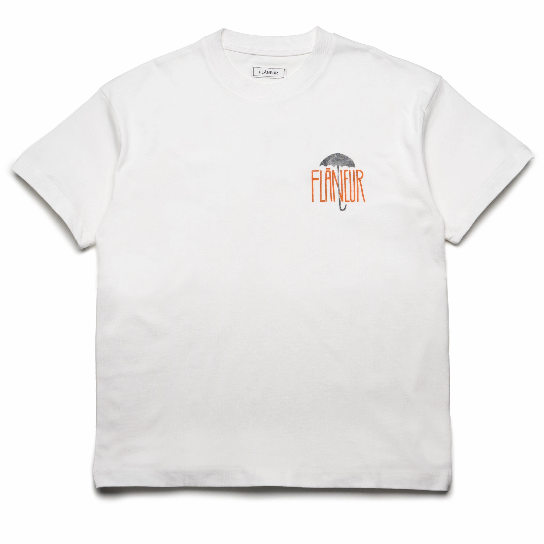 SlipResistantHem Fashionable Look Flaneur Upside Down Tee - White