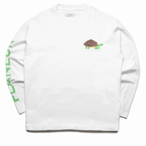CompressionFreeCuffs Drive Core Flaneur Watercolor Turtle L/S Tee - White