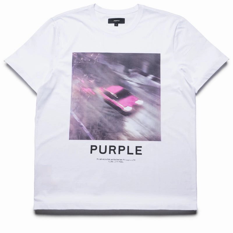 ShapeRetentionCloth Purple Brand Speed Tee - White