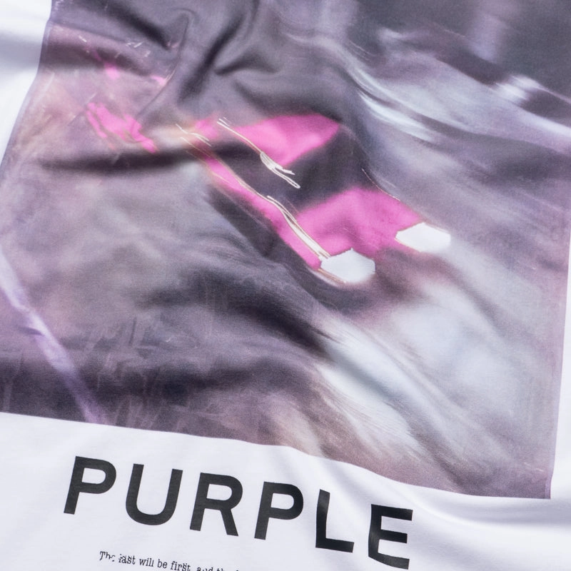 Fast Fit NonRestrictiveSilhouette Purple Brand Speed Tee - White