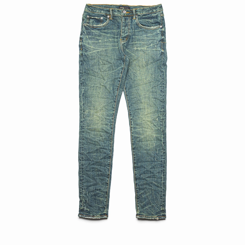 Purple Brand Married Vintage Verdigris Low Rise Skinny Jean - Mid Indigo DoubleStitched Seams