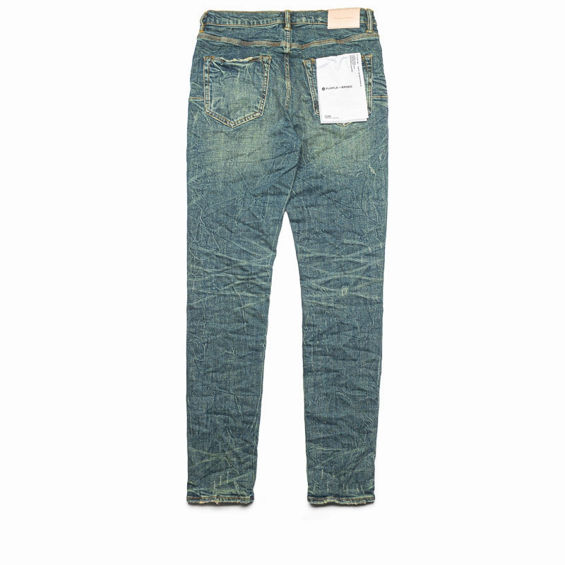 Purple Brand Married Vintage Verdigris Low Rise Skinny Jean - Mid Indigo SheerLayeredPanels