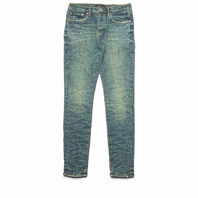 Vintage Style Fashion Forward Purple Brand Married Vintage Verdigris Low Rise Skinny Jean - Mid Indigo