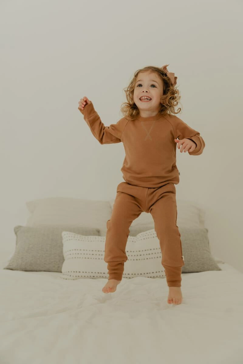 Athletic Hoodie BuiltIn Grip Fleece Sweatpant - Carmel