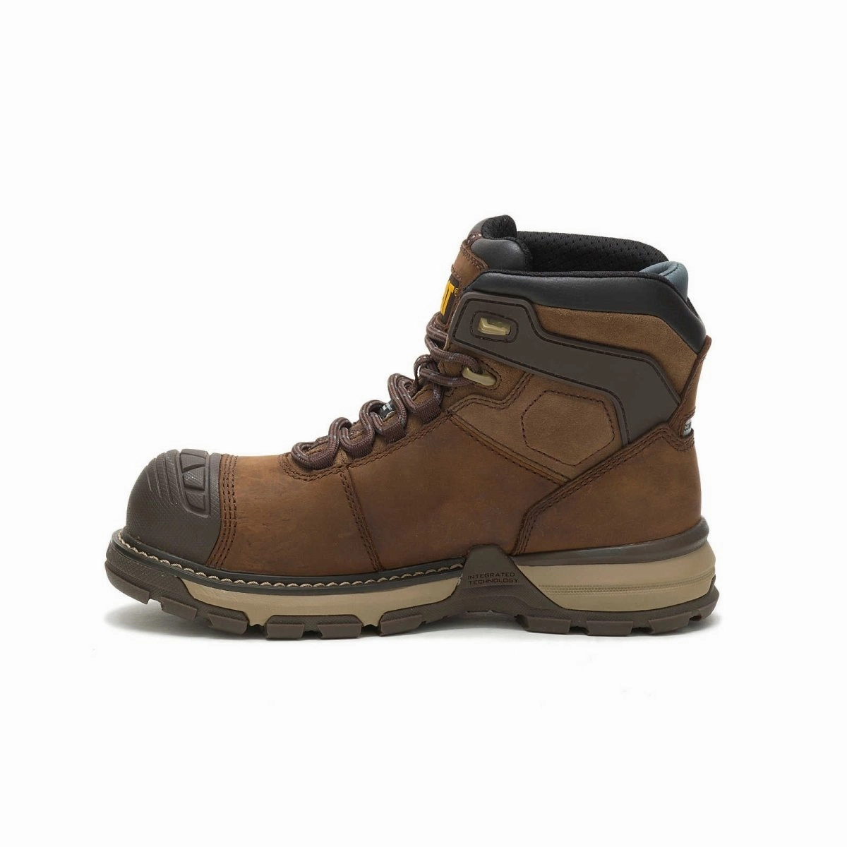 High Cushion Shoes Caterpillar Excavator Superlite Waterproof Thinsulate? Carbon Composite Toe Women's Work Boot (p91324) In Dark Brown