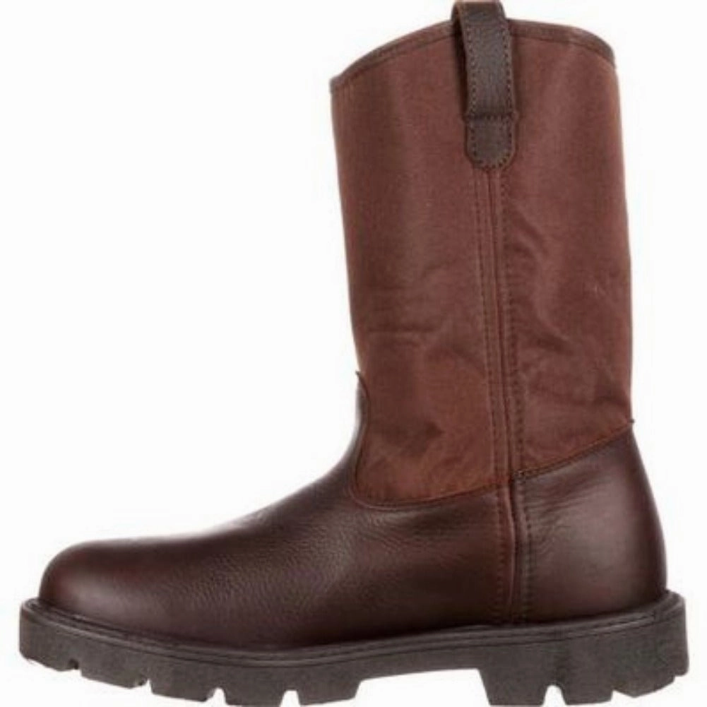 Eco Material River Crossing Flexible Material Georgia Boot Homeland Men's Wellington Work Boots G113 In Brown