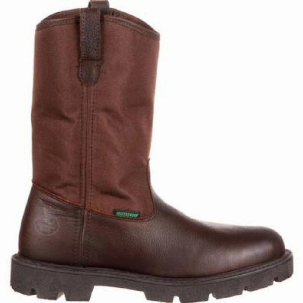 Padded Tongue Georgia Boot Homeland Men's Wellington Work Boots G113 In Brown