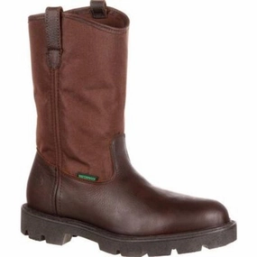 Every Condition Trail Ready Footwear Georgia Boot Homeland Men's Wellington Work Boots G113 In Brown