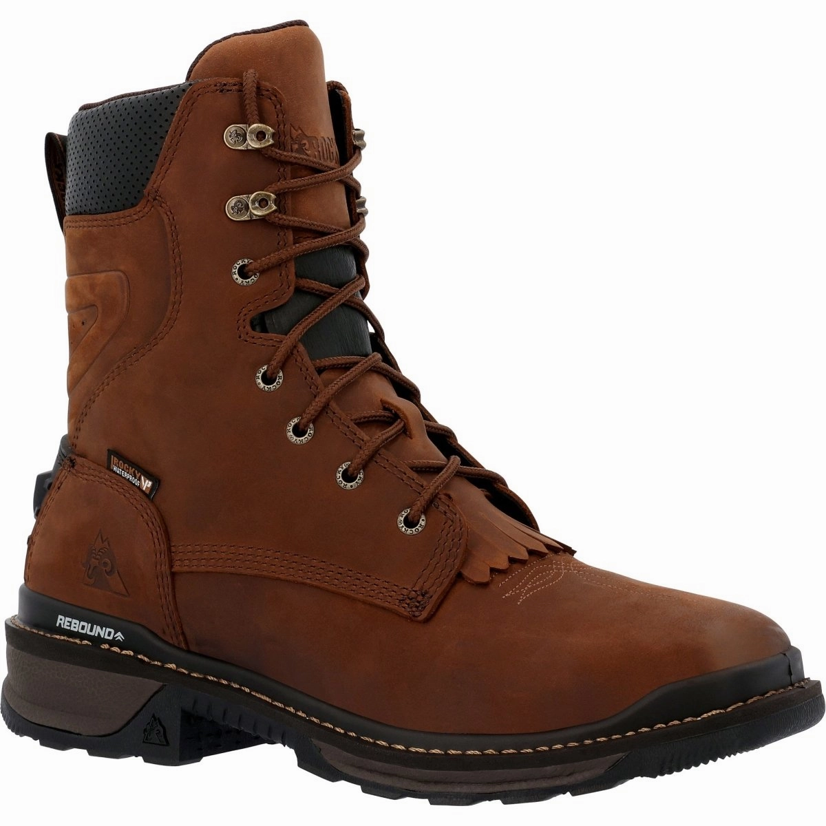 Padded Interior Backcountry Camper Rocky Rams Horn Men's Composite Toe Western Boots Rkw0407 In Brown
