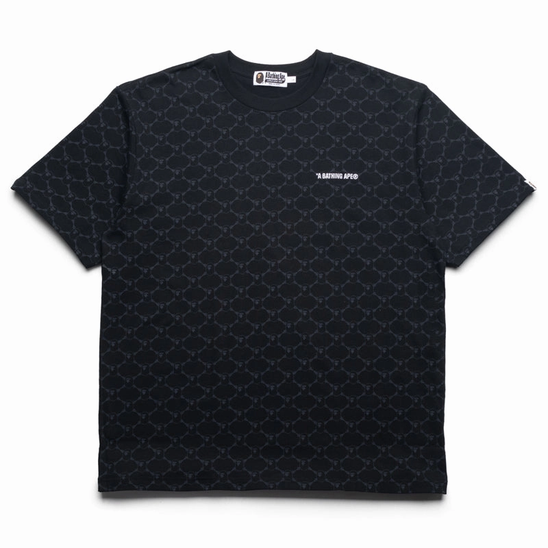 A Bathing Ape College Monogram Logo Tee - Black Desert Heat DoubleStitchedEdges
