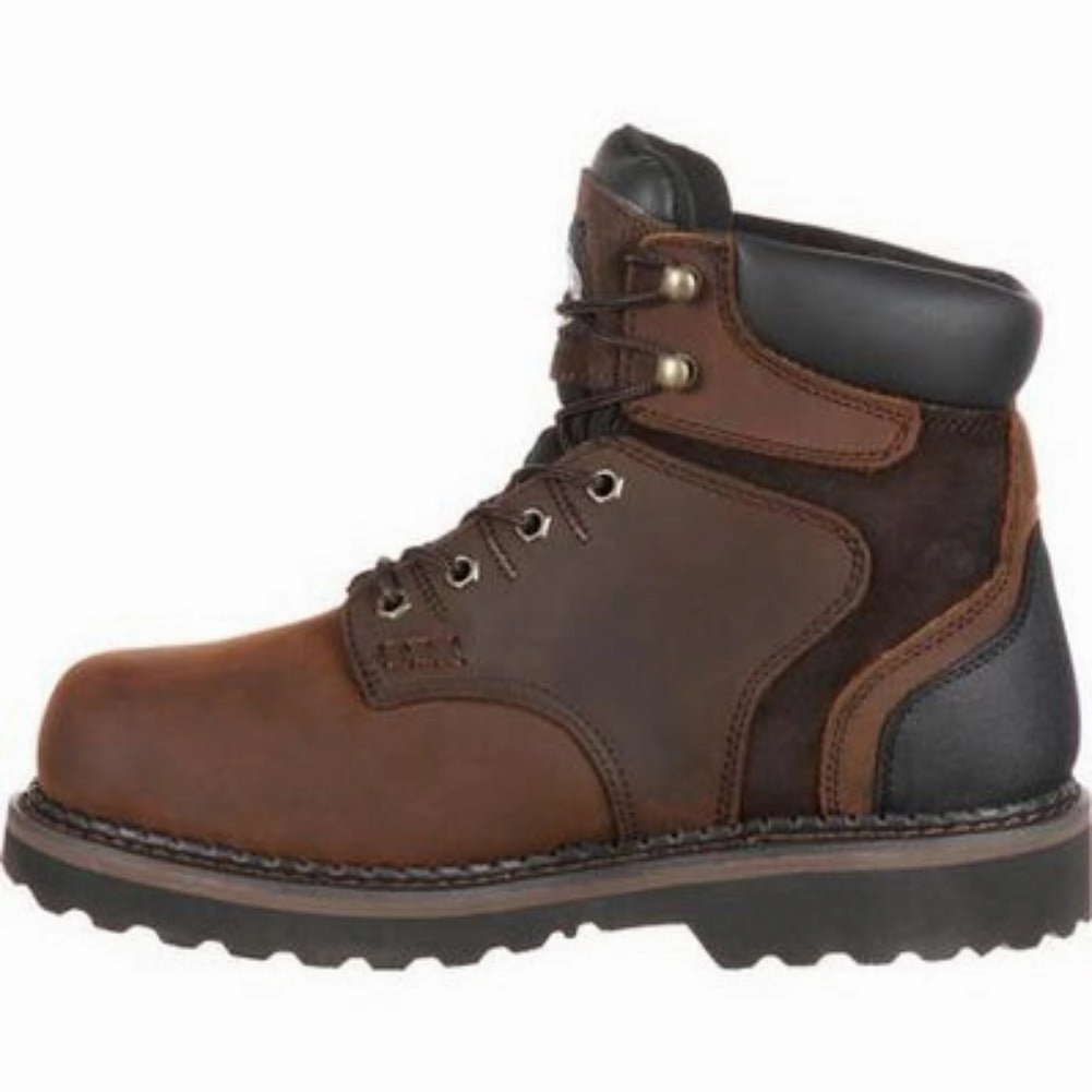 Comfortable Balance Georgia Boot Brookville Men's Brookville Waterproof Work Boots G7134 In Brown