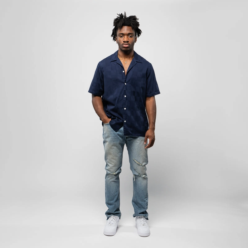 EcoFriendlyProduction BTFL Checkered Sport Shirt - Indigo