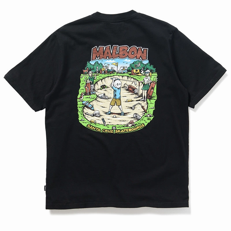 Versatile Clothing Malbon Golf x Santa Cruz Bermuda Bunker Tee - Black