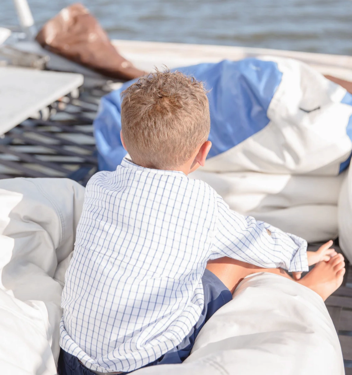 Flagler Fishing Shirt - White and Blue Plaid Easy Fashion