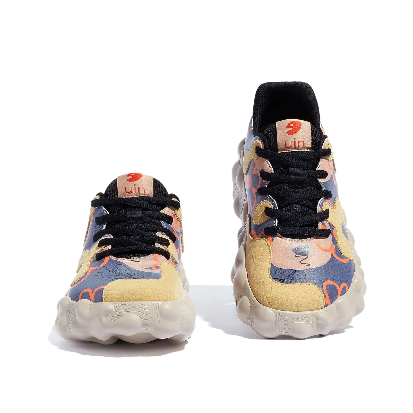 Floral Graffiti Figueras I Women Hexagonal Tread Pattern All Day Comfort