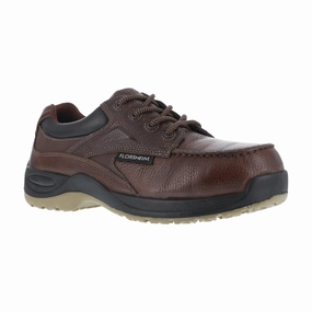 Florsheim Men's Work Shoe's Casual Moc Toe Oxford Composite Toe Rambler Creek Fs2700 In Brown Outdoor Adventure Shoes Heavy Duty Protection